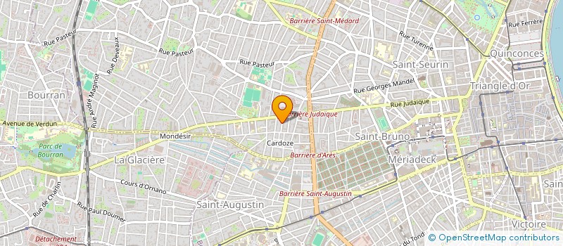 localisation de l'entreprise ELITEX à BORDEAUX