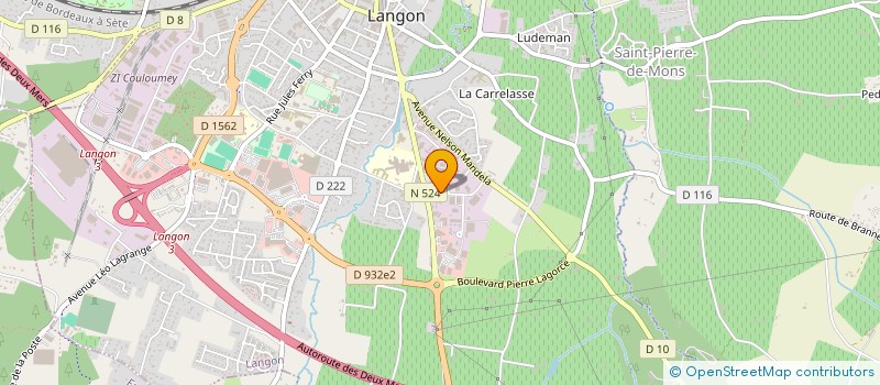 localisation de l'entreprise ELITH DESIGN à LANGON
