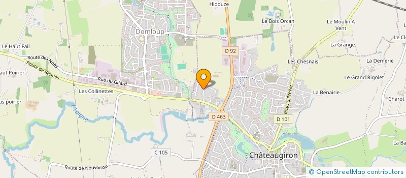 localisation de l'entreprise ELITHERM  CHATEAUGIRON