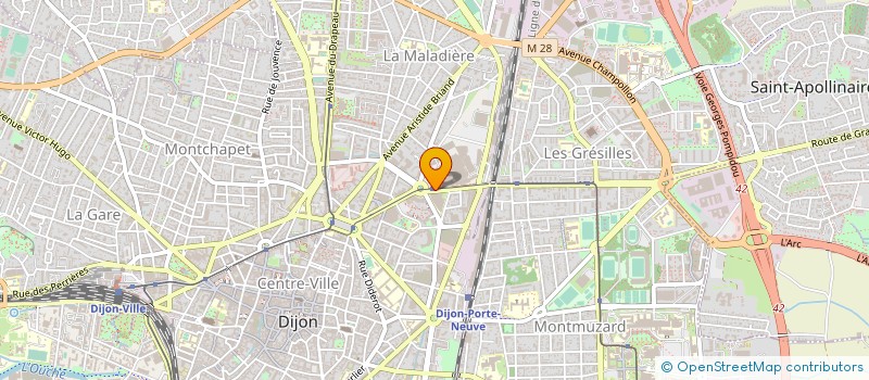 localisation de l'entreprise ELITHIS IMMOBILIER à DIJON