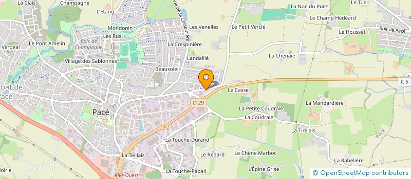 localisation de l'entreprise ELITIS à PACE