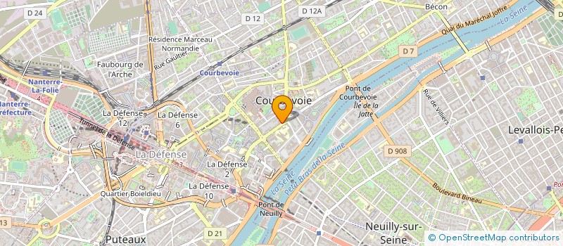 localisation de l'entreprise ELITPHARMA à COURBEVOIE