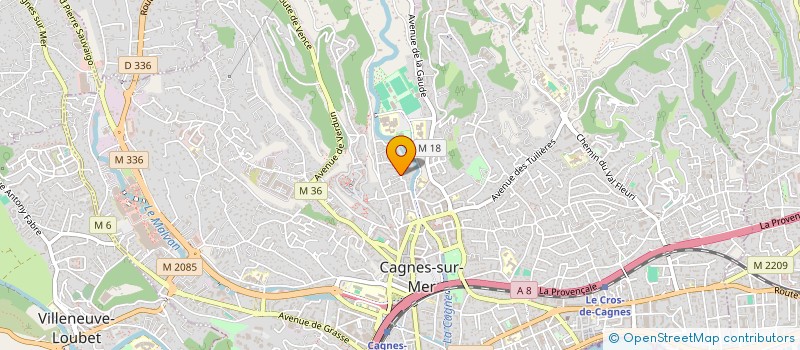 localisation de l'entreprise ELIVEN à CAGNES-SUR-MER