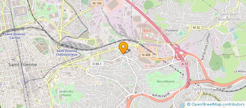 localisation de l'entreprise ELIX'YR BEAUTE à SAINT-ETIENNE