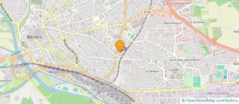 localisation de l'entreprise ELIXIR  BEZIERS