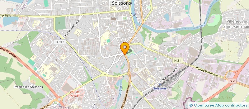 localisation de l'entreprise ELIXIR à SOISSONS