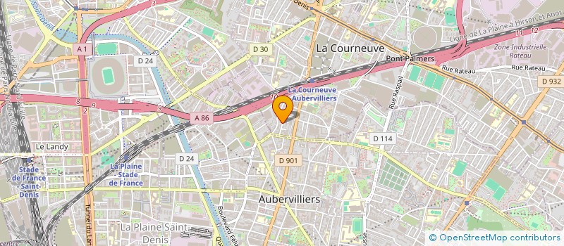 localisation de l'entreprise ELIZTEX à LA COURNEUVE