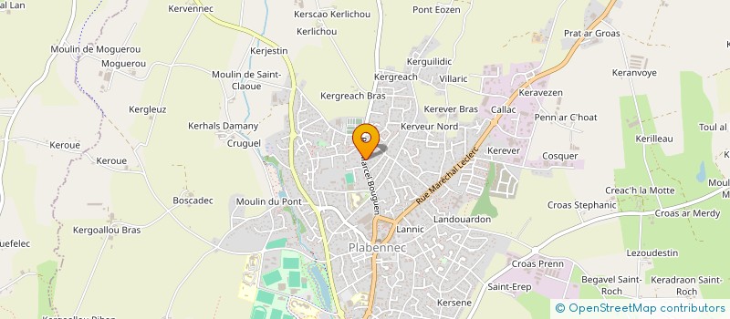 localisation de l'entreprise ELJ INVESTISSEMENT  PLABENNEC