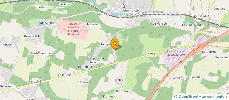 localisation de l'entreprise ELJ TRANSPORTS  SAINT-NOLFF