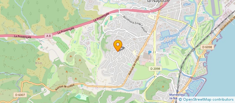 localisation de l'entreprise ELJERAMA à MANDELIEU-LA-NAPOULE