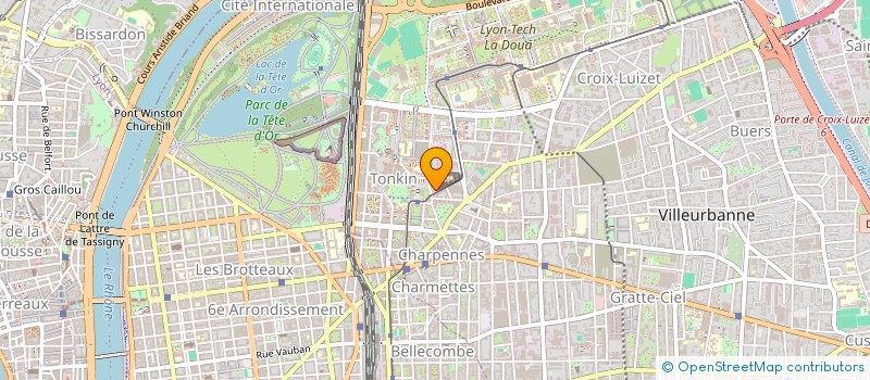 localisation de l'entreprise ELJYLEMOZART  VILLEURBANNE