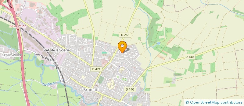 localisation de l'entreprise ELK  BRUMATH