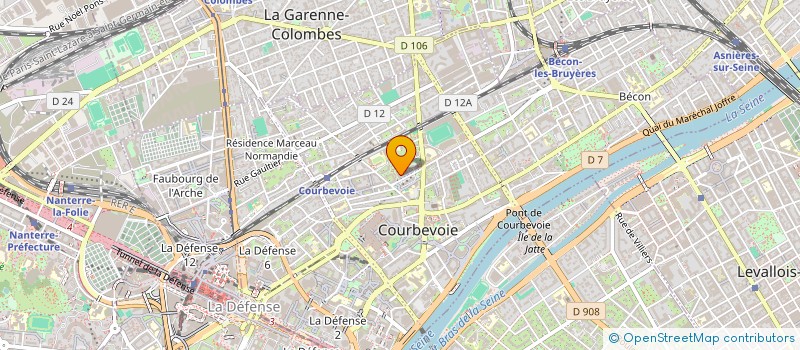 localisation de l'entreprise ELKA à COURBEVOIE