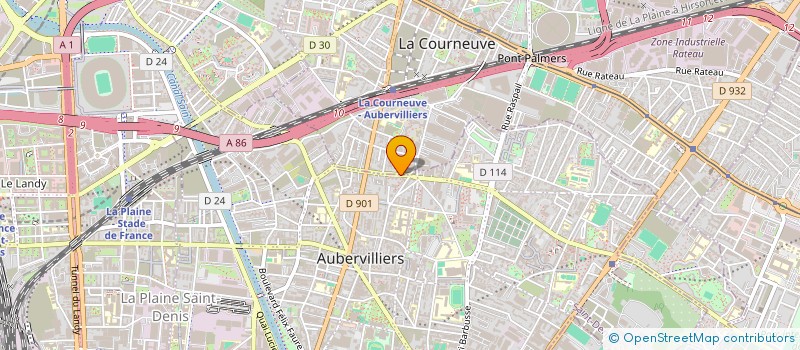 localisation de l'entreprise ELKANA EVENTS à LA COURNEUVE