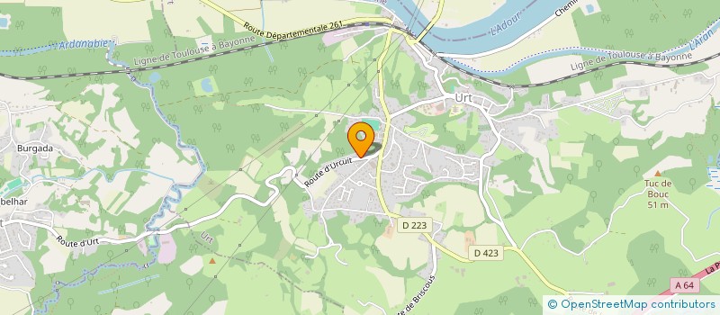 localisation de l'entreprise ELKARREKIN  URT