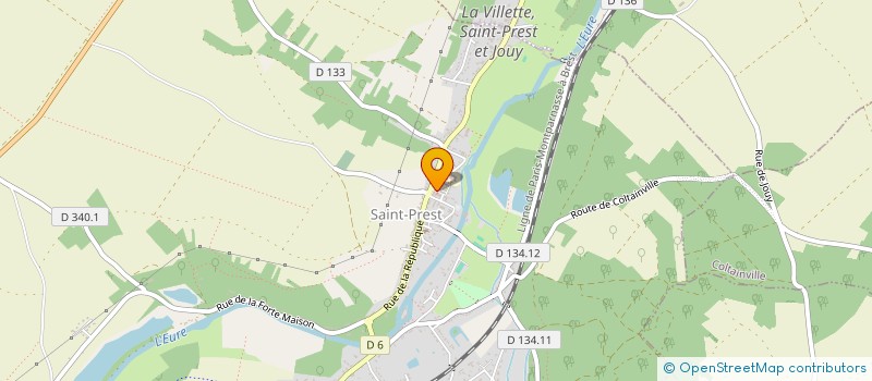 localisation de l'entreprise ELL'M COIFFURE à SAINT-PREST