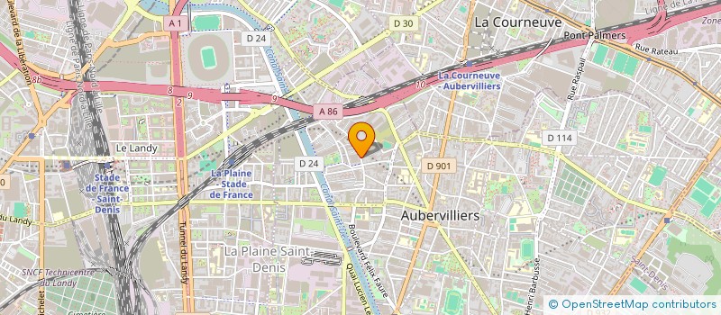 localisation de l'entreprise ELLA  AUBERVILLIERS