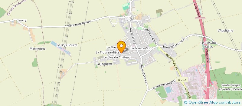 localisation de l'entreprise ELLA à GIDY