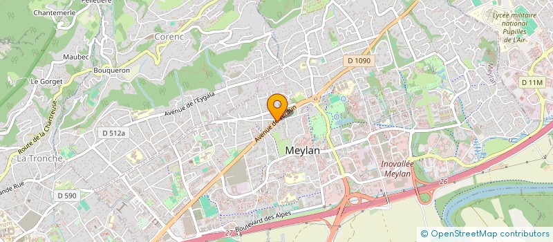 localisation de l'entreprise ELLA ELEC à MEYLAN