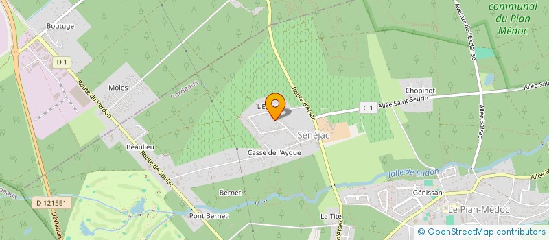 localisation de l'entreprise ELLAN INDUSTRIES à LE PIAN-MEDOC