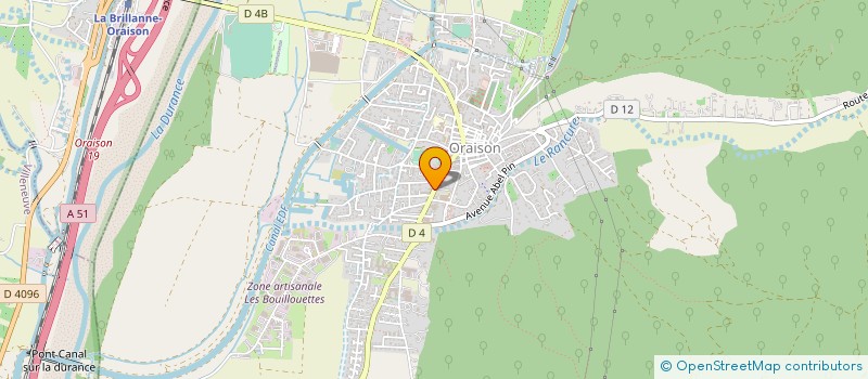 localisation de l'entreprise ELLANGE à ORAISON