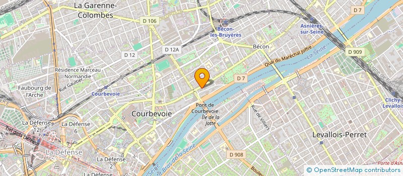 localisation de l'entreprise ELLATEAM à COURBEVOIE