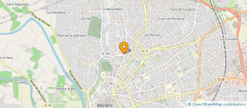 localisation de l'entreprise ELLE'BE ENERGIE à BEZIERS
