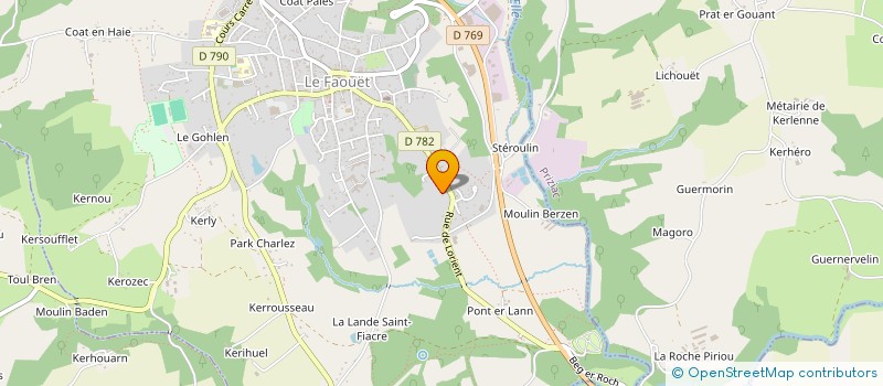 localisation de l'entreprise ELLE FLAMMES  LE FAOUET