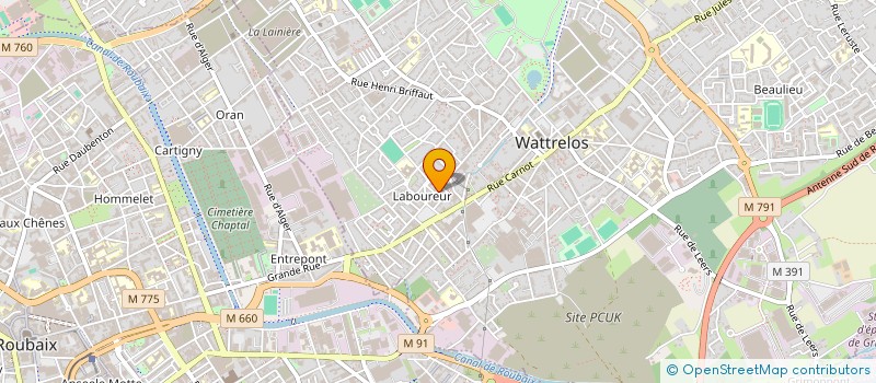 localisation de l'entreprise ELLE IMPACT  WATTRELOS