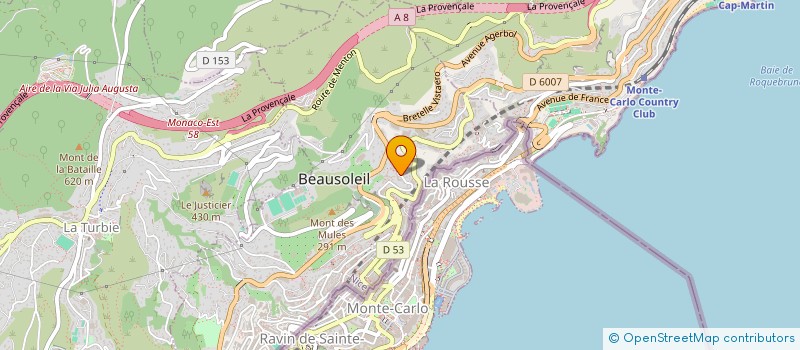 localisation de l'entreprise ELLE'M COLORS à BEAUSOLEIL