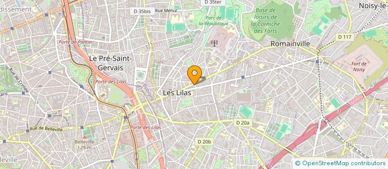 localisation de l'entreprise ELLE'S à LES LILAS