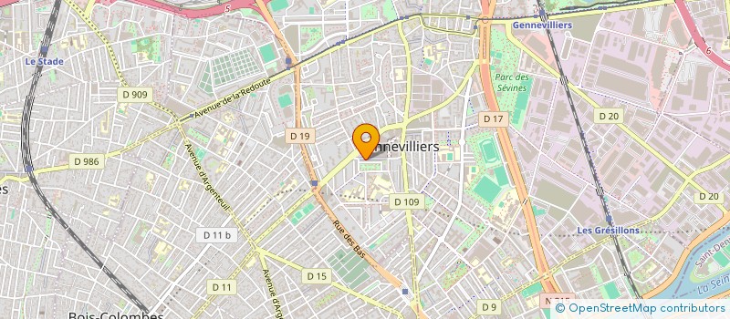 localisation de l'entreprise ELLE SANS AILES à GENNEVILLIERS
