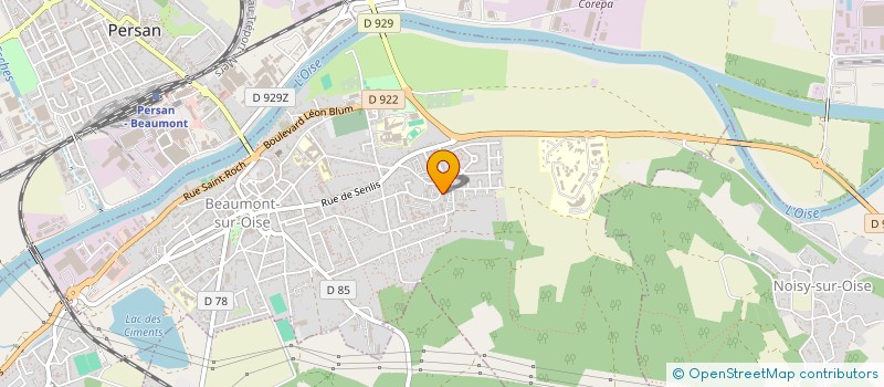 localisation de l'entreprise ELLEBORE à BEAUMONT-SUR-OISE