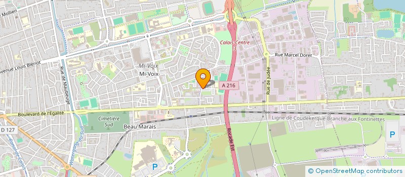 localisation de l'entreprise ELLECTRAMOBILYS SARL  CALAIS