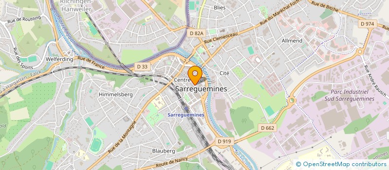 localisation de l'entreprise ELLENB à SARREGUEMINES