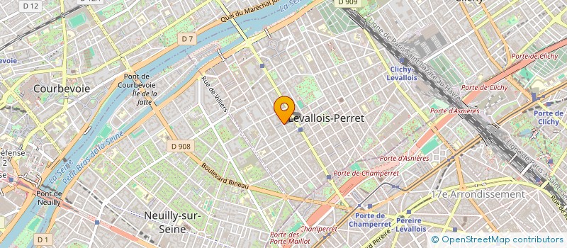 localisation de l'entreprise ELLENE à LEVALLOIS-PERRET