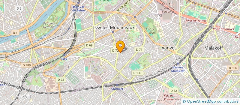 localisation de l'entreprise ELLES A BORD - ATELIERS THERAPEUTIQUES ET CONSULTATIONS SOLIDAIRES POUR FEMMES VICTIMES DE VIOLENCES à ISSY-LES-MOULINEAUX