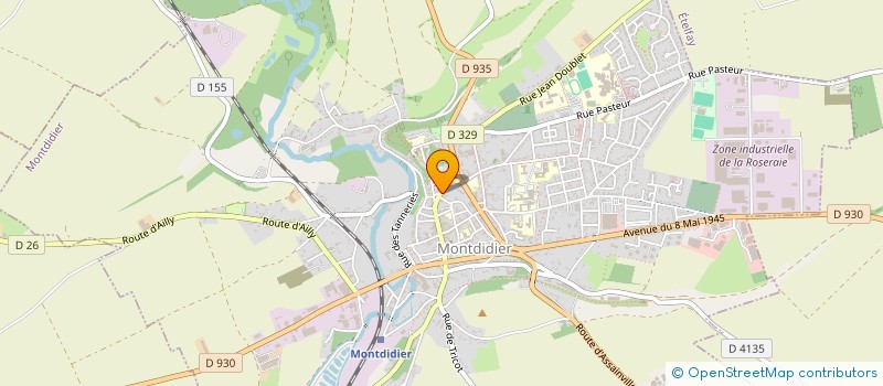 localisation de l'entreprise ELLES COIFF' à MONTDIDIER