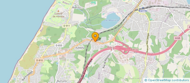 localisation de l'entreprise ELLES COIFFURE  BIDART