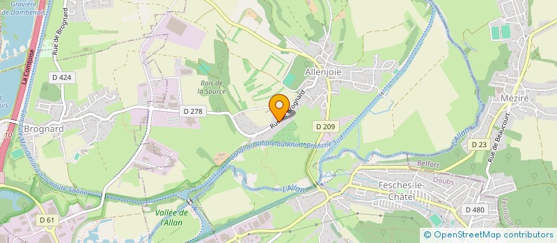 localisation de l'entreprise ELLIFIXA  ALLENJOIE