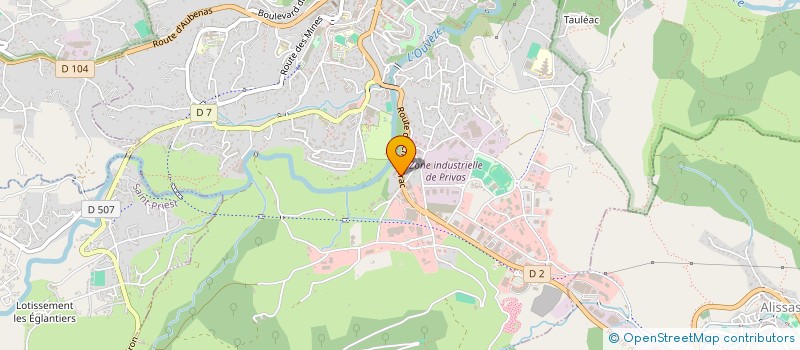 localisation de l'entreprise ELLIMAC à PRIVAS