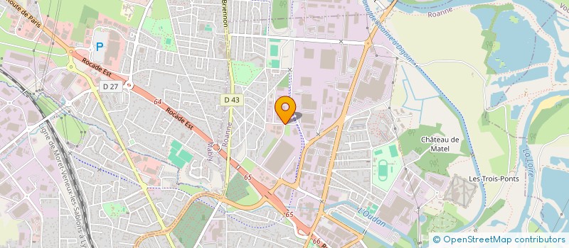localisation de l'entreprise ELLIPPS à ROANNE