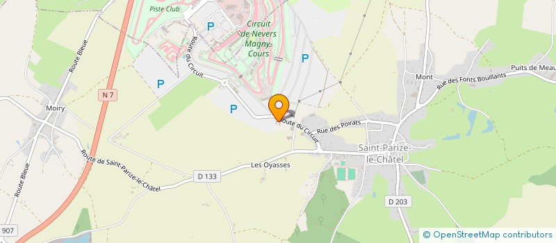 localisation de l'entreprise ELLIPSE AUTO à SAINT-PARIZE-LE-CHATEL