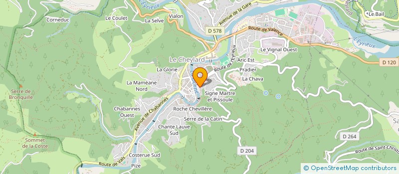 localisation de l'entreprise ELLIPSE IMPRESSIONS à LE CHEYLARD