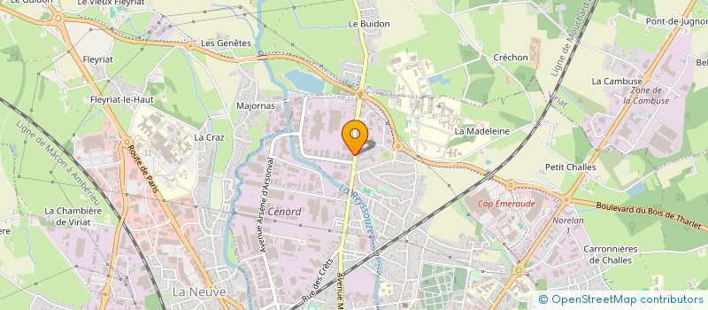 localisation de l'entreprise ELLIPSE INFORMATIQUE à BOURG-EN-BRESSE