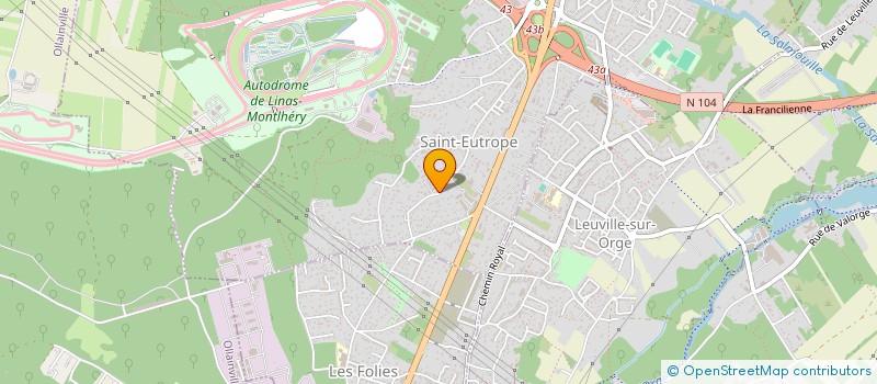 localisation de l'entreprise ELLO COUVREUR à LINAS