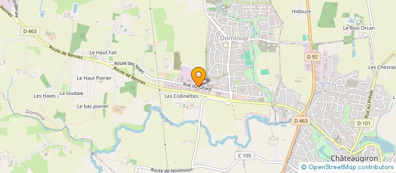 localisation de l'entreprise ELLOP  CHARTRES-DE-BRETAGNE