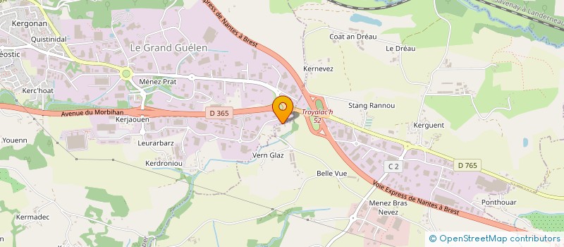 localisation de l'entreprise ELLOUCAN à QUIMPER