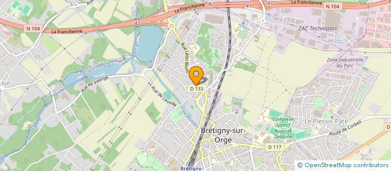 localisation de l'entreprise ELLPROD à BRETIGNY-SUR-ORGE