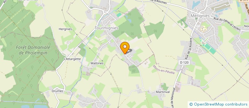 localisation de l'entreprise ELM  TOURMIGNIES